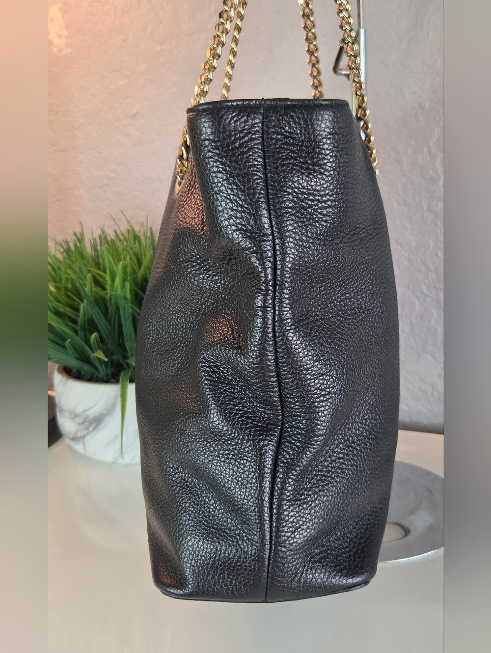 Furla Black Leather Chain-Handle Tote - Picture 5 of 16